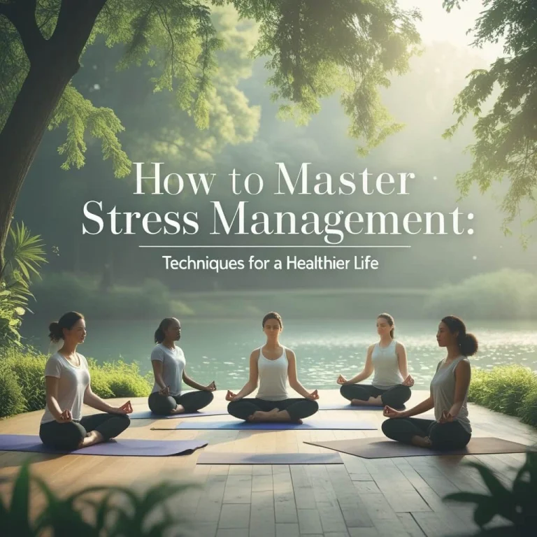 A serene person practicing mindfulness meditation outdoors, surrounded by lush greenery, symbolizing stress management techniques like mindfulness and relaxation.