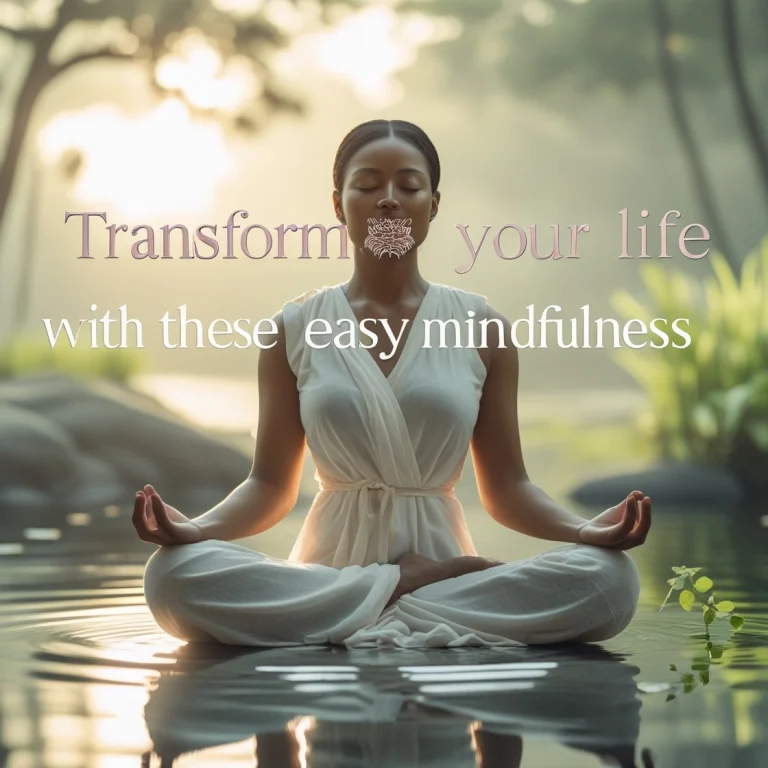 A person sitting cross-legged in meditation, practicing mindfulness in a serene outdoor setting.