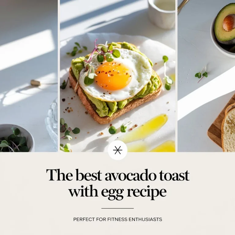 Avocado toast with egg served on whole-grain bread, topped with microgreens and chili flakes, a nutritious breakfast for fitness enthusiasts